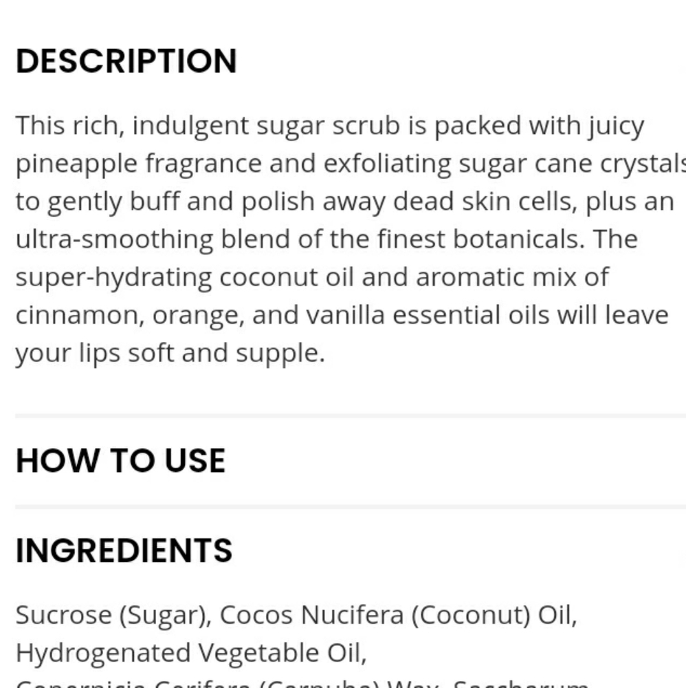 BALI BALM PINEAPPLE RICH INDULGENT LIP SCRUB. - Picture 7 of 8
